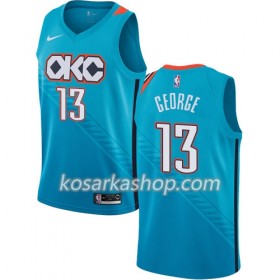 Dres Oklahoma City Thunder Paul George 13 Nike 2018-19 City Edition Plava Swingman